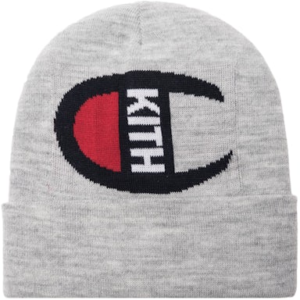 Kith Merch Intarsia Logo Grey Beanie