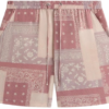 Kith Merch Silk Lyocell Bandana Red Short